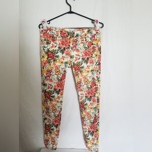 Zara Floral Denim Pants Ladies Size 6